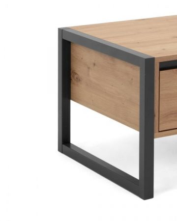 Couchtisch Malta in Artisan Eiche und Anthrazit im Industrial Look (100 x 55 cm)