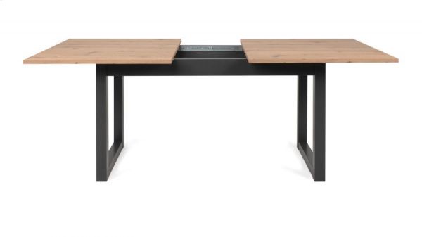 Esstisch Malta in Artisan Eiche und Anthrazit im Industrial Look 160 / 200 x 90 cm ausziehbar