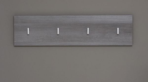 Garderobenleiste Matrix in Sardegna grau Rauchsilber Flur Wandgarderobe 80 x 21 cm