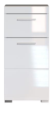 Badezimmer Unterschrank Adamo wei� Hochglanz Badschrank 37 x 79 cm