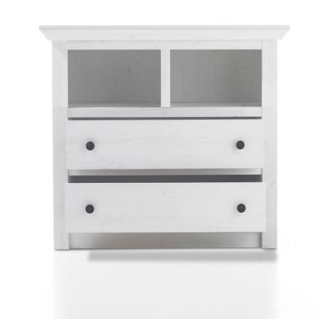 Garderobe Hooge in Pinie wei� Landhaus Garderobenkombination 3-tlg. mit Schuh- / Garderobenschrank und Kommode