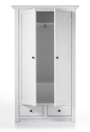 Garderobe Hooge in Pinie wei� Landhaus Garderobenkombination 3-tlg. mit Schuh- / Garderobenschrank und Kommode