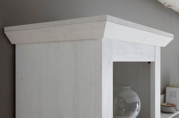 Garderobenschrank Hooge in Pinie wei� Landhaus Garderobe oder gro�er Schuhschrank 105 x 206 cm