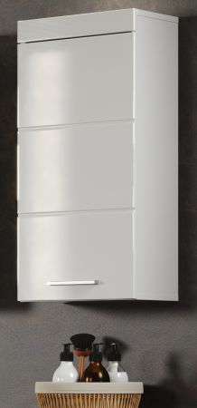 Badezimmer H�ngeschrank Adamo in wei� Hochglanz 37 x 77 cm