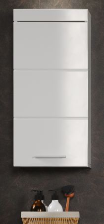 Badezimmer H�ngeschrank Adamo in wei� Hochglanz 37 x 77 cm