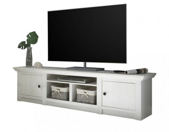 TV-Lowboard Hooge in Pinie wei� Landhaus TV-Unterteil 194 x 51 cm
