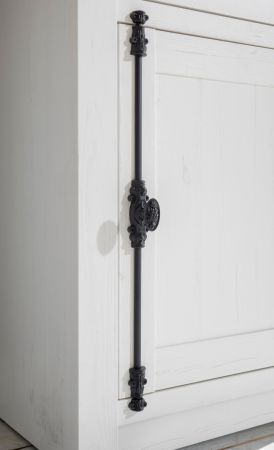 Wohnwand Hooge in Pinie wei� Landhaus Schrankwand 4-teilig 293 x 207 cm