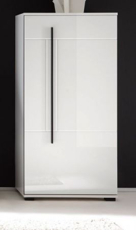 Kommode Design-D in Hochglanz wei� Anrichte 60 x 126 cm