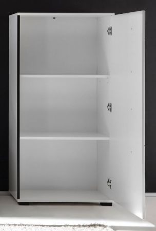 Kommode Design-D in Hochglanz wei� Anrichte 60 x 126 cm