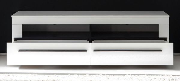 TV-Lowboard Design-D in Hochglanz wei� Unterschrank 180 x 47 cm, Soft-Close