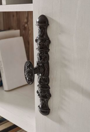 Garderobenkombination Rovola in Pinie wei� / Oslo Pinie Landhaus Garderobe Set 3-tlg. 224 x 201 cm