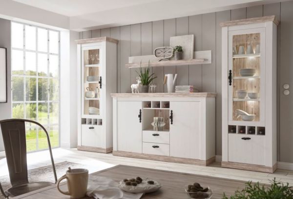 Esstisch Rovola in Pinie wei� / Oslo Pinie Landhaus K�chentisch 160 x 90 cm