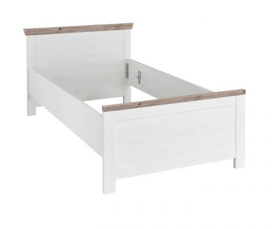 Bett Rovola in Pinie wei� / Oslo Pinie Landhaus Einzelbett Liegefl�che 100 x 200 cm