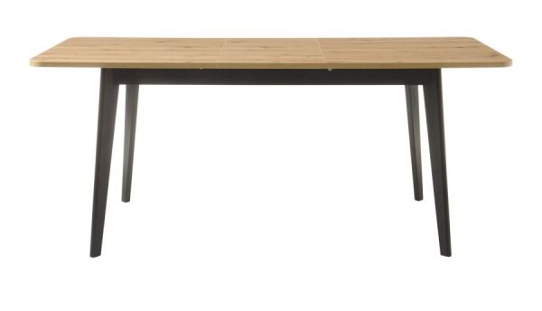 Esstisch Ronson in Artisan Eiche und schwarz K�chentisch skandinavisch ausziehbar mit Einlegeplatte 140 - 180 x 75 cm