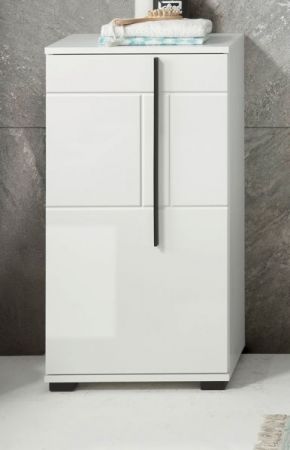 Badezimmer Kommode Design-D in wei� Hochglanz Badschrank 45 x 87 cm Unterschrank