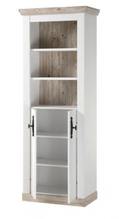 Badkombination Rovola in Pinie wei� / Oslo Pinie Landhaus Badm�bel Set 4-tlg. MIT Waschbecken 166 x 200 cm