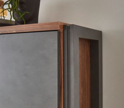 Badezimmer Waschbeckenunterschrank Auburn in Eiche Stirling und Matera grau Badm�bel Unterschrank 61 x 62 cm