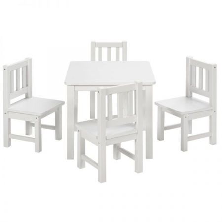BOMI� Kindersitzgruppe Amy in wei� Sitzgruppe Kindertisch und 4 x Stuhl