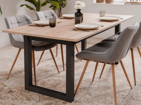 Esstisch Malta in Sonoma Eiche und Anthrazit, ausziehbar 160 - 200 x 90 cm