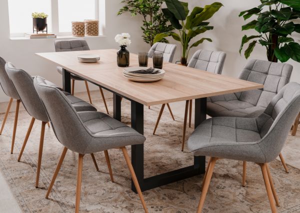 Esstisch Malta in Sonoma Eiche und Anthrazit, ausziehbar 160 - 200 x 90 cm