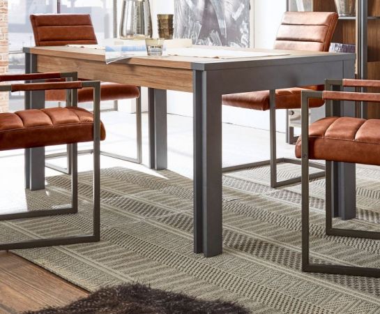 Esstisch Auburn in Eiche Stirling und Matera grau K�chentisch 154 x 90 cm