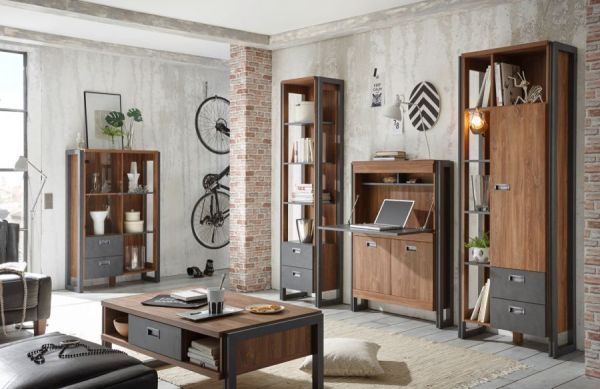 Esstisch Auburn in Eiche Stirling und Matera grau K�chentisch 154 x 90 cm