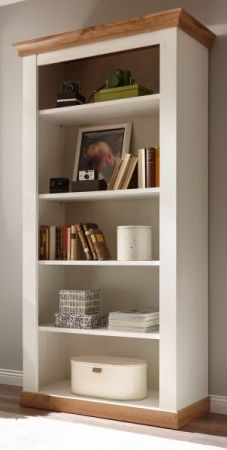 Regal Hemsby in wei� Pinie und Eiche Wotan Landhaus Standregal 102 x 202 cm