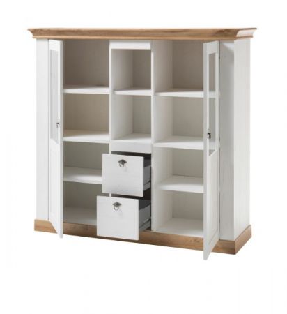 Highboard Hemsby in wei� Pinie und Eiche Wotan Landhaus Anrichte 148 x 139 cm