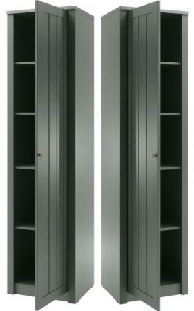 Schuhschrank Forres in gr�n Landhausstil Mehrzweckschrank 50 x 197 cm