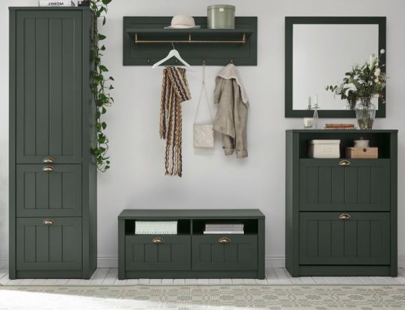 Garderobenschrank Forres in gr�n Landhausstil Garderobe 60 x 204 cm
