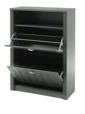 Schuhschrank Forres in gr�n Landhausstil Flur Schuhkipper 80 x 112 cm