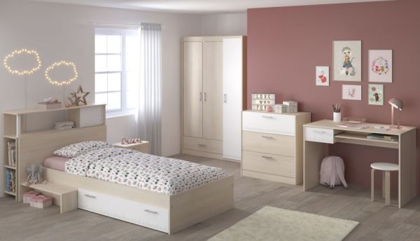 Parisot Kinder- und Jugendzimmer Set 6-teilig Charly9 in Akazie und wei�
