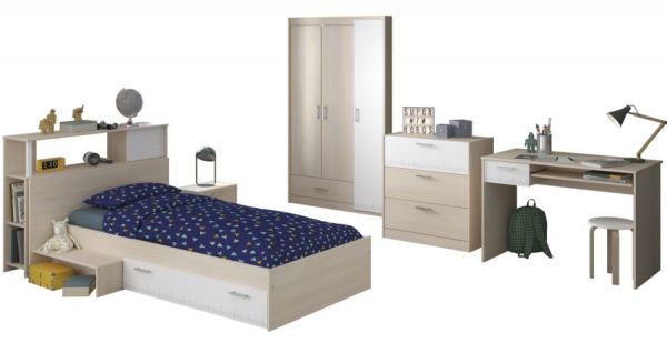 Parisot Kinder- und Jugendzimmer Set 6-teilig Charly9 in Akazie und wei�