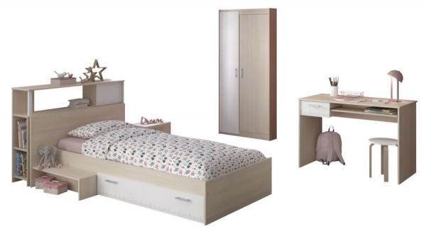 Parisot Kinder- und Jugendzimmer Set 5-teilig Charly15 in Akazie und wei�