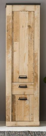 Stauraumschrank Stove in Used Wood hell und anthrazit Mehrzweckschrank 51 x 201 cm