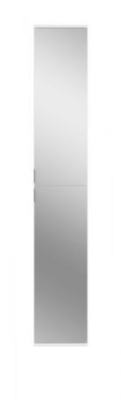Stauraumschrank mit Spiegel SystemX in wei� Mehrzweckschrank 30 x 193 cm Hochschrank mit Spiegelt�r