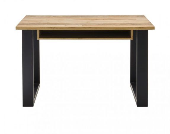 Schreibtisch Stove in Used Wood hell und anthrazit Laptoptisch f�r Homeoffice und B�ro 125 x 60 cm