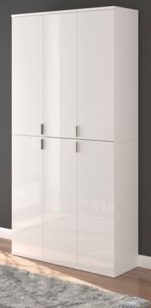 Schuhschrank SystemX in wei� Hochglanz Garderobe 91 x 193 cm