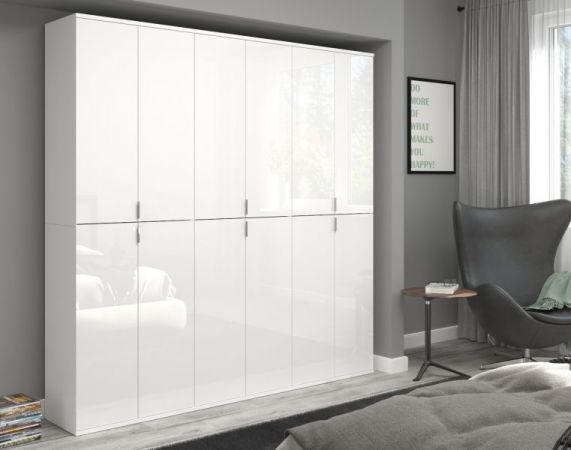 Garderobe SystemX in wei� Hochglanz Mehrzweckschrank 183 x 193 cm