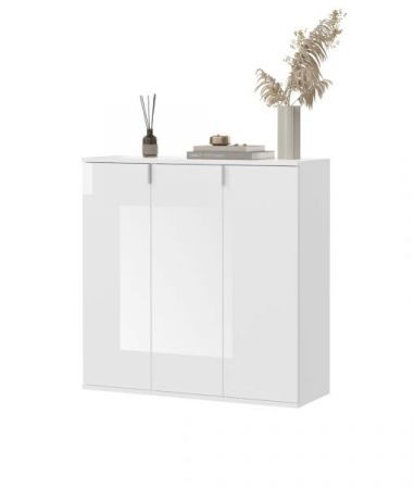 Kommode SystemX in wei� Hochglanz Sideboard Mehrzweckschrank 91 x 99 cm