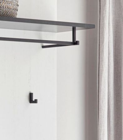 Garderobe Set 4-teilig Stove in wei� Pinie und anthrazit Landhaus Garderobenkombination 164 x 201 cm