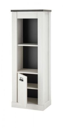 B�rom�bel Set Stove in wei� Pinie und anthrazit Landhaus mit Aktenregal und Wandregal