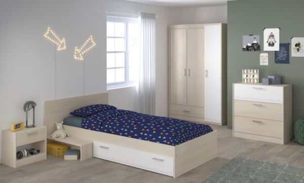 Parisot Kinder- und Jugendzimmer Set 4-teilig Charly12 in Akazie und wei�