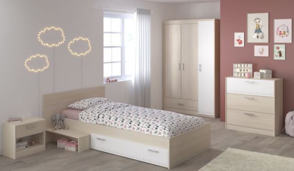 Parisot Kinder- und Jugendzimmer Set 4-teilig Charly12 in Akazie und wei�