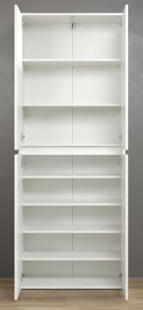 Garderobenschrank Metro in Wei�, 4-t�riger Schuhschrank 74 x 191 cm