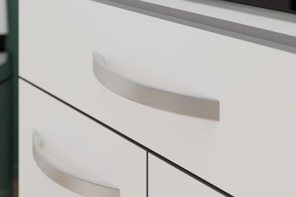 Parisot K�chenschrank Spring in wei� und grau K�che Buffet 120 x 181 cm