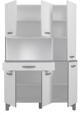 Parisot K�chenschrank Spring in wei� und grau K�che Buffet 120 x 181 cm