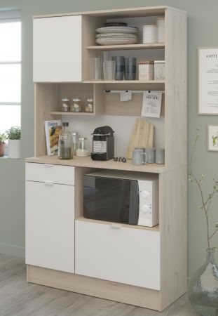 Parisot K�chenbuffet Socool11 in wei� und Jackson Eiche Buffetschrank 100 x 184 cm