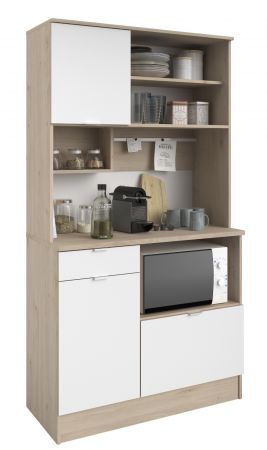 Parisot K�chenbuffet Socool11 in wei� und Jackson Eiche Buffetschrank 100 x 184 cm