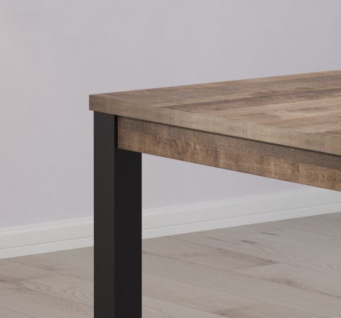 Esstisch Concrete in Eiche Tabak und schwarz K�chentisch 160 x 90 cm